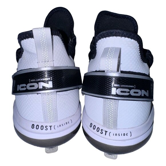 Mens Baseball Cleats Size 14 Black & White Adidas Icon V Boost Metal Spikes - Picture 4 of 9